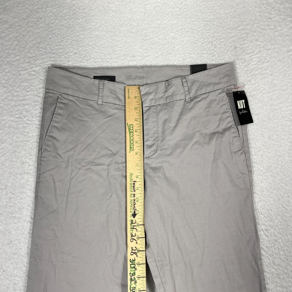 Kut from the Kloth Womens Taylor Crop Trouser Pant Lt Gray Size 10 (32.5x25.5) - Picture 5 of 12